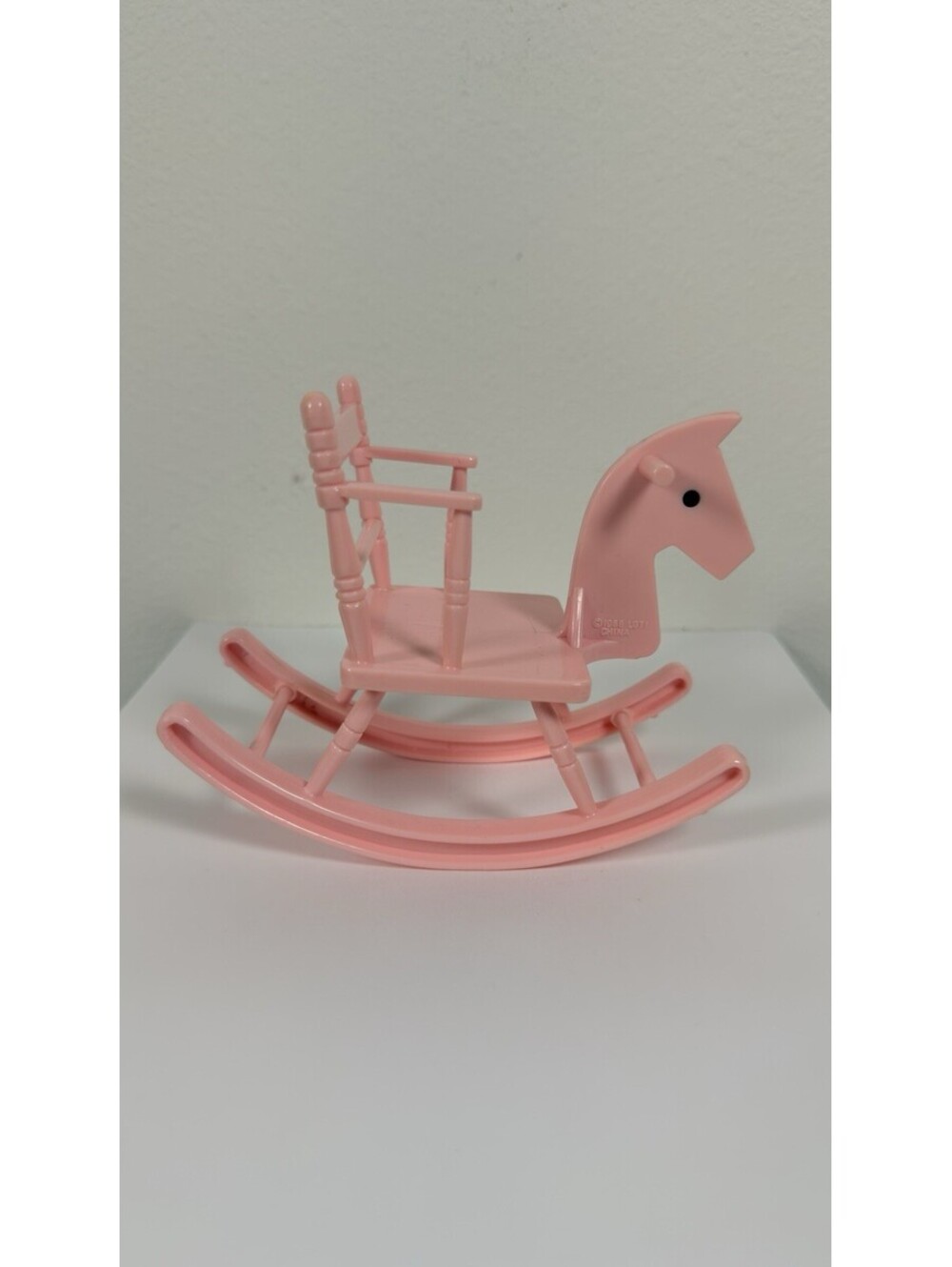 Rocking Horse Chair Pink-Galoob Bouncin Babies Doll House Nursery-1988
